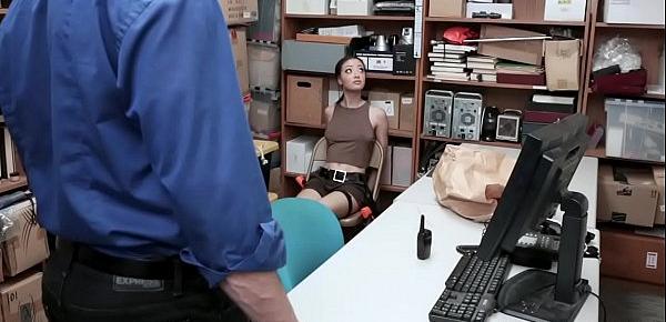  Shoplyfter Scarlett munching a mature cock!